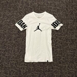 Jordan White Tee with Gray Logo